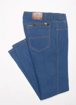 Jeans mit Dehnbundeinsätzen in 3 Farben
