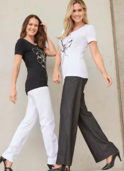 Jeans mit leicht ausgestellter Beinweite