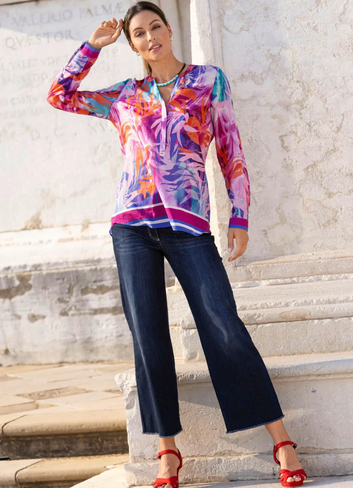 Jeans mit modischer Beinweite