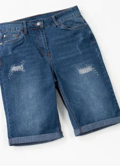 Jeans-Bermudas mit tollen Used-Effekten