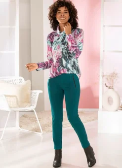 Jerseyhose mit Reißverschluss-Taschen