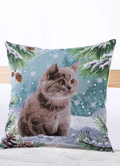 Kissenbezug mit Katzen-Motiv