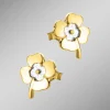 Kleeblatt-Ohrstecker in Bicolor