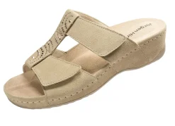 Klett-Pantolette aus echtem Leder