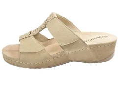 Klett-Pantolette aus echtem Leder