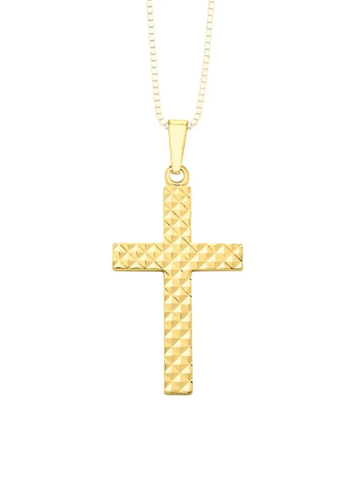 Kreuz-Anhänger mit Diamantmuster