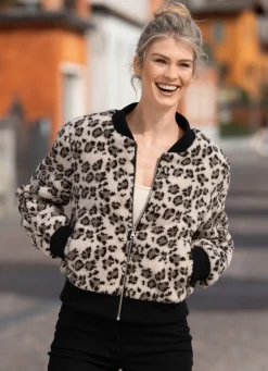 Kurzjacke aus Teddyplüsch