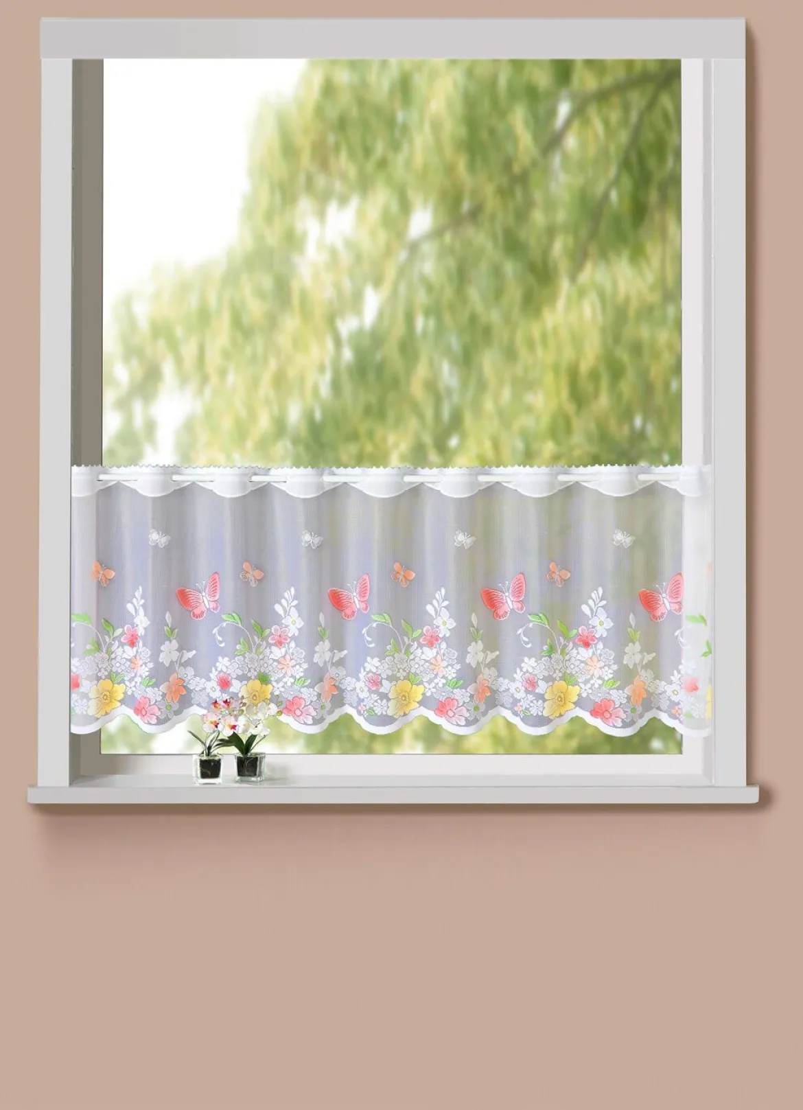 Kurzstore aus handkoloriertem Jacquard
