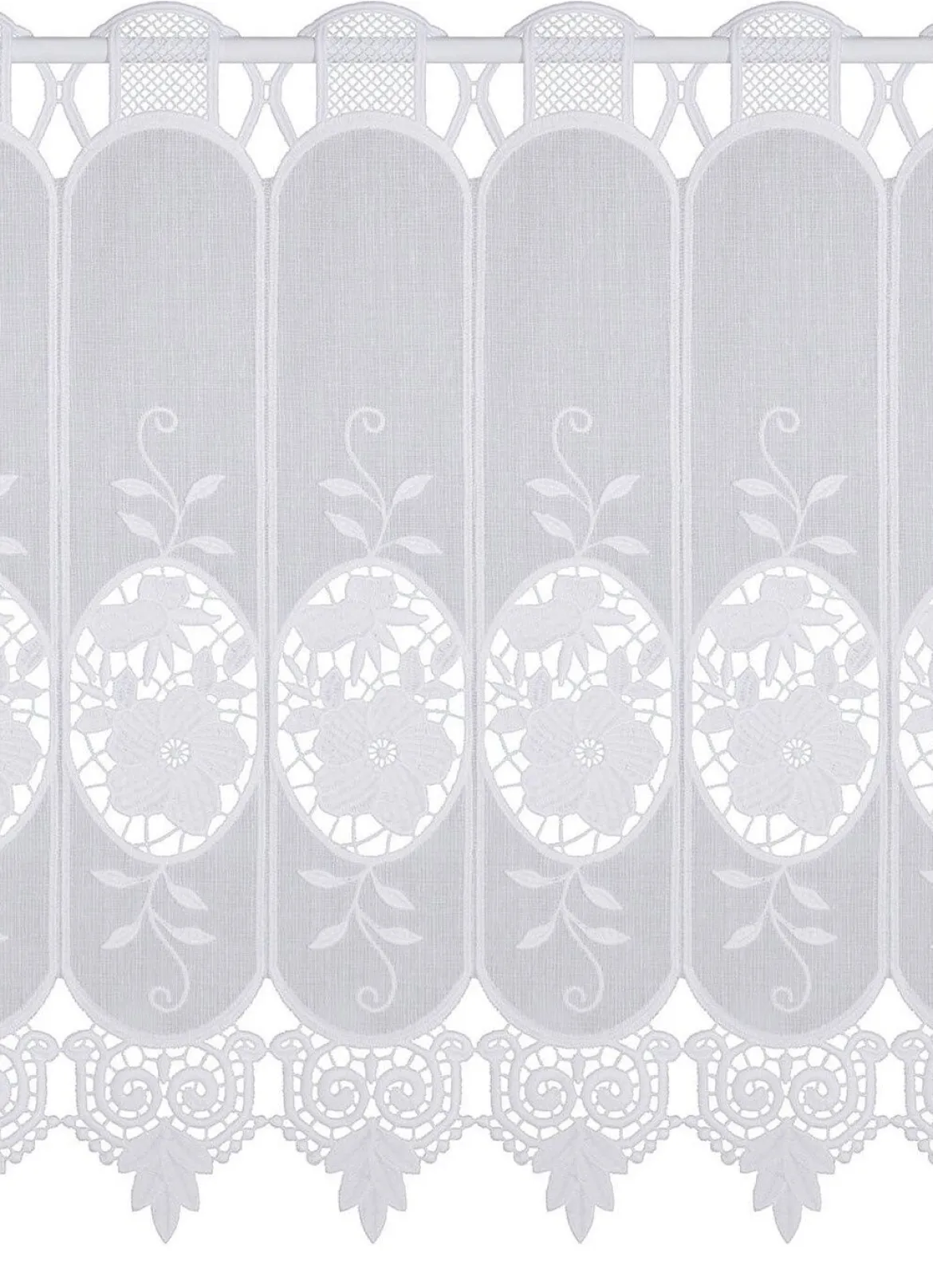 Kurzstore mit Blumen in Macramé-Spitze