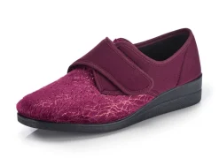 Laurina, klassische Damen-Klettschuhe, mit elastischem Samt
