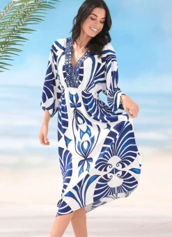 Laurina Kleid mit farbbrillantem Druckdessin