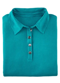 Laurina Poloshirt mit Knopfleiste