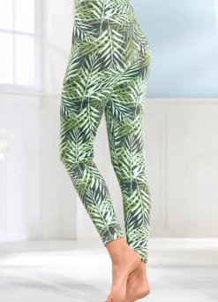 Laurina Zweierpack Leggings mit Gummizug im Bund