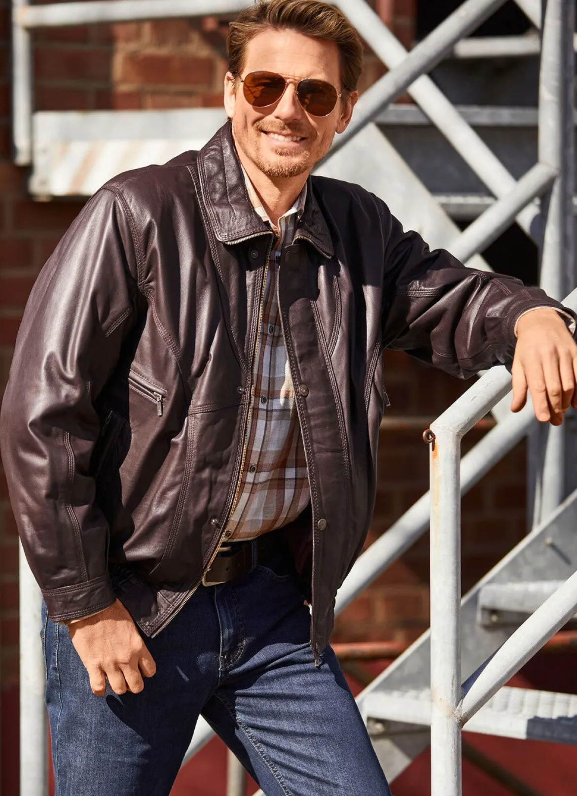 Lederblouson in 3 Farben