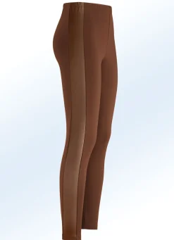 Leggings im interresanten Materialmix