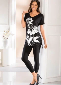 Leggings mit effektvollen Metallplättchen