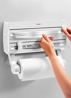 Leifheit Wandrollenhalter mit Abstellfläche für Gewürze