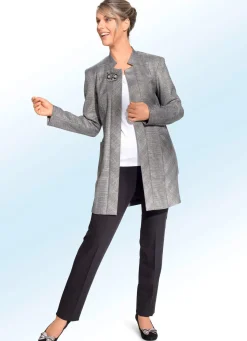 Longblazer mit Glencheck-Dessin