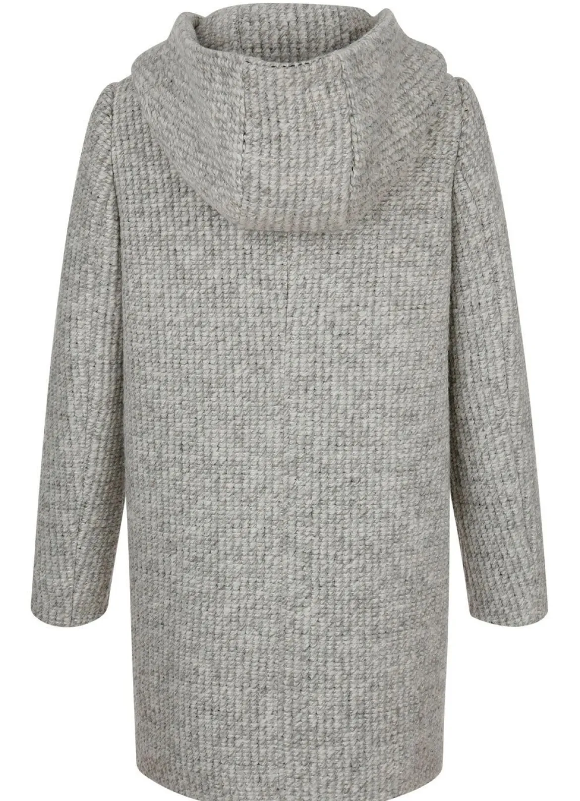 Longjacke mit fester Kapuze