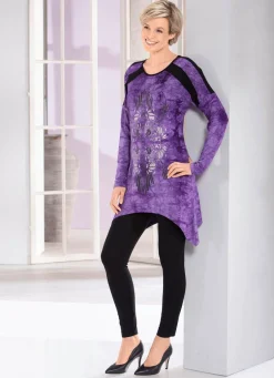 Longshirt in aktueller Batik-Optik in 2 Farben