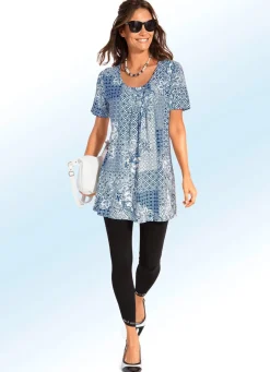 Longshirt mit Faltenlegung in 3 Farben