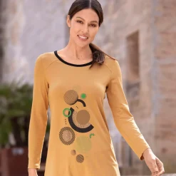 Longshirt mit Motivdruck in 2 Farben