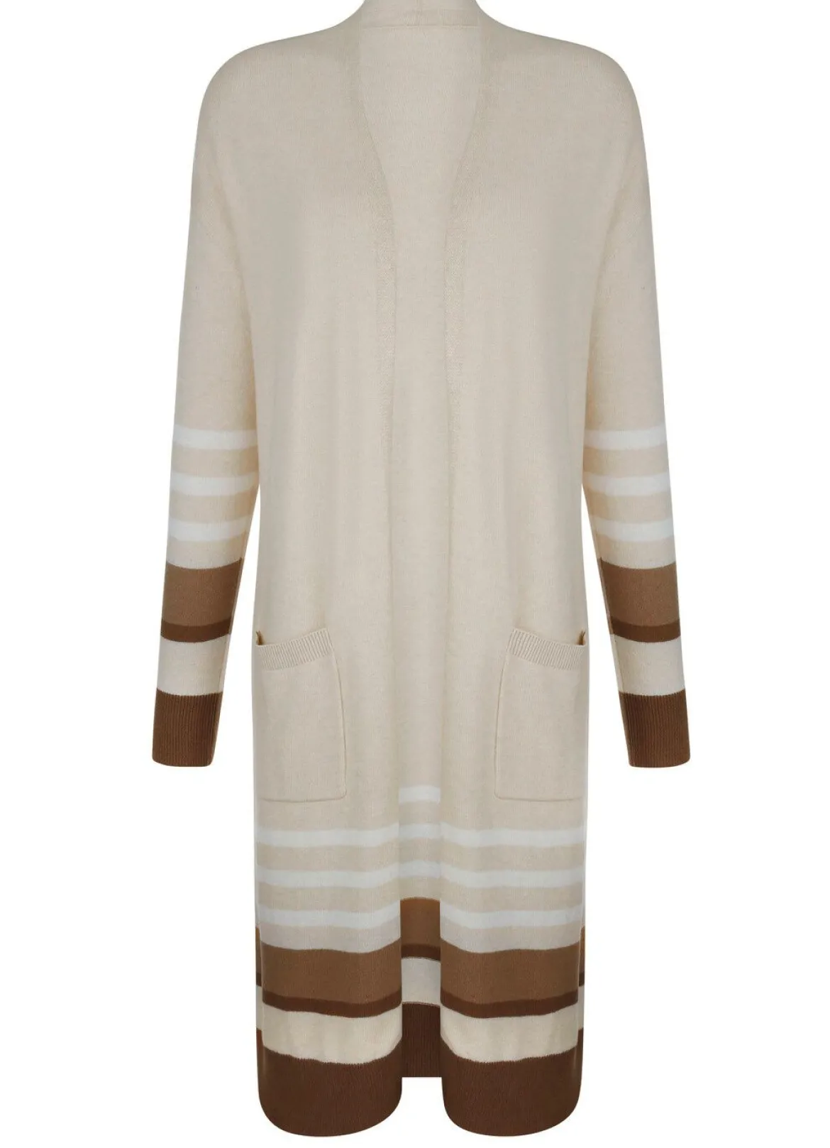 Long-Strickjacke mit Kaschmir
