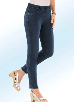 Magic-Jeans mit angesagtem Fransensaum