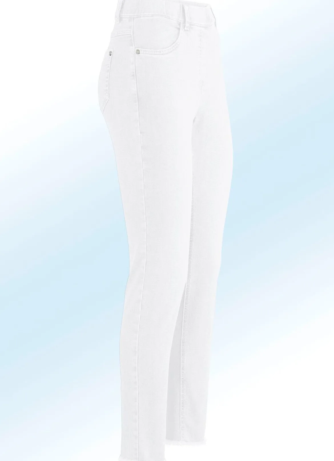 Magic-Jeans mit angesagtem Fransensaum