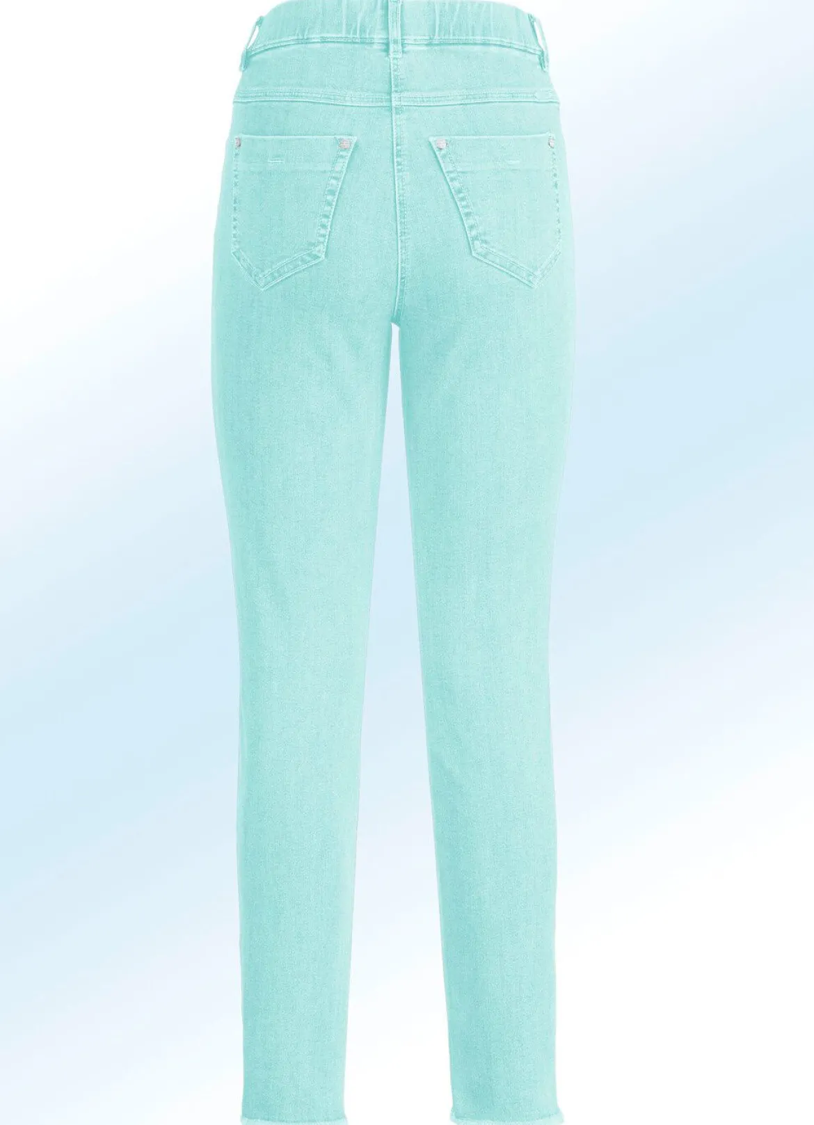 Magic-Jeans mit angesagtem Fransensaum