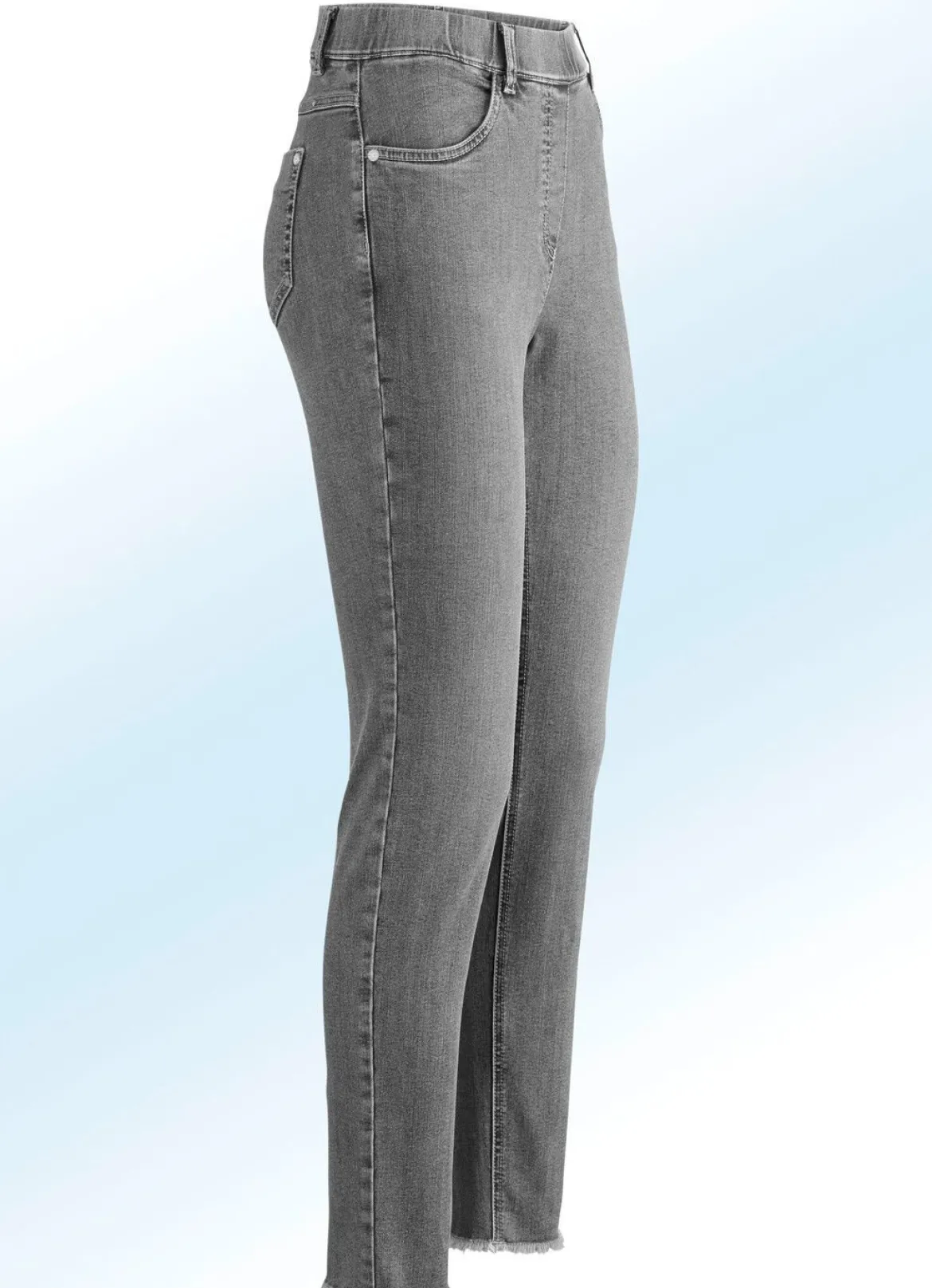 Magic-Jeans mit angesagtem Fransensaum