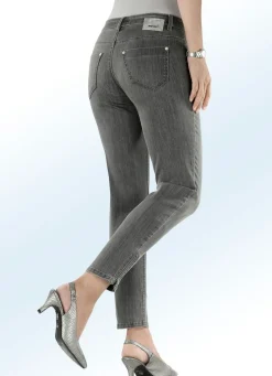 Magic-Jeans mit modischen Reißverschlüssen an den Beinabschlüssen