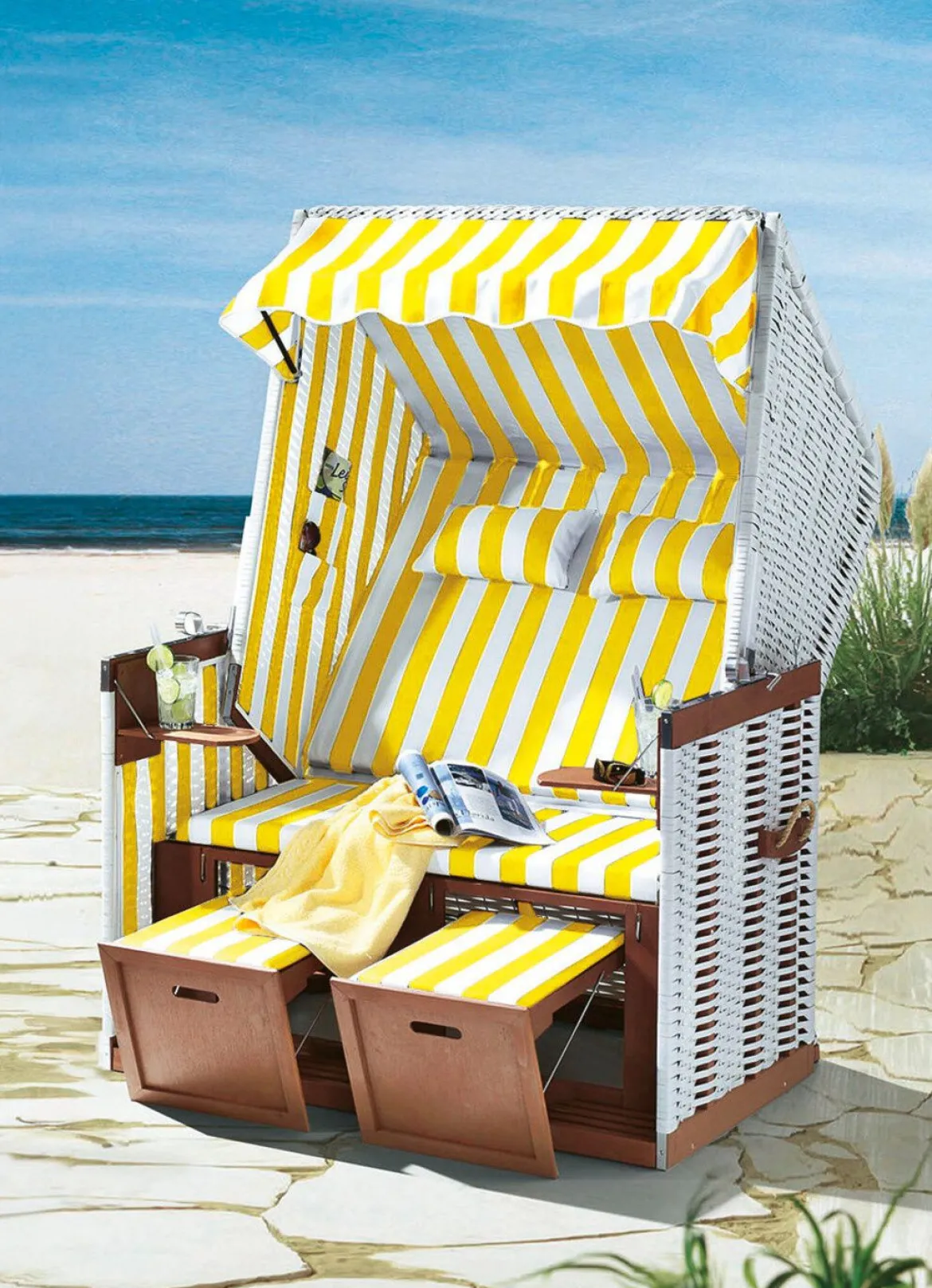 Maritimer Strandkorb