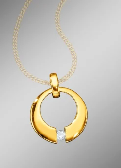 Massiver Anhänger mit Brillant