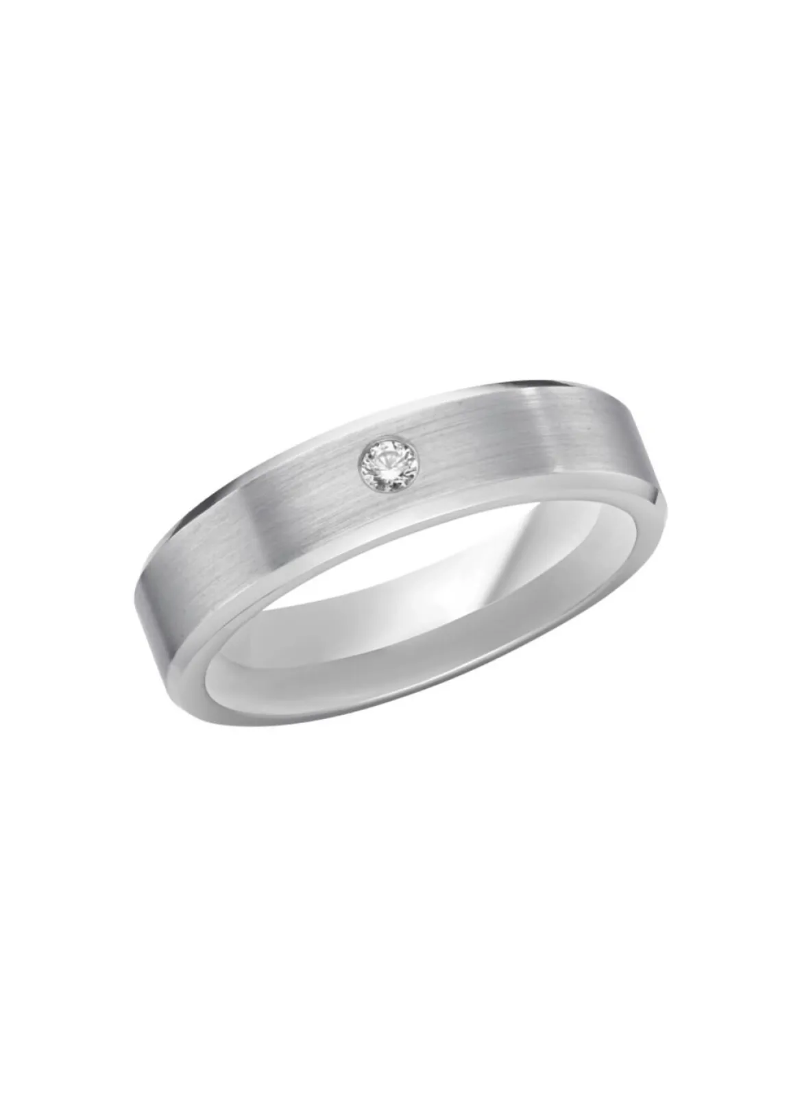 Mattierter Trauring in Silber 925/- fein