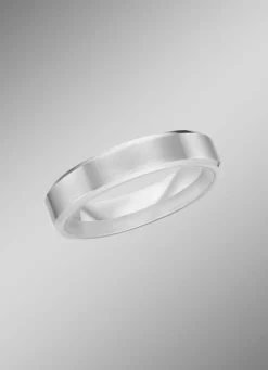 Mattierter Trauring in Silber 925/- fein