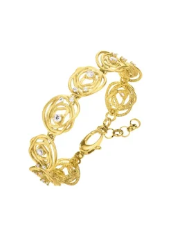Mattiertes Armband mit Zirkonia