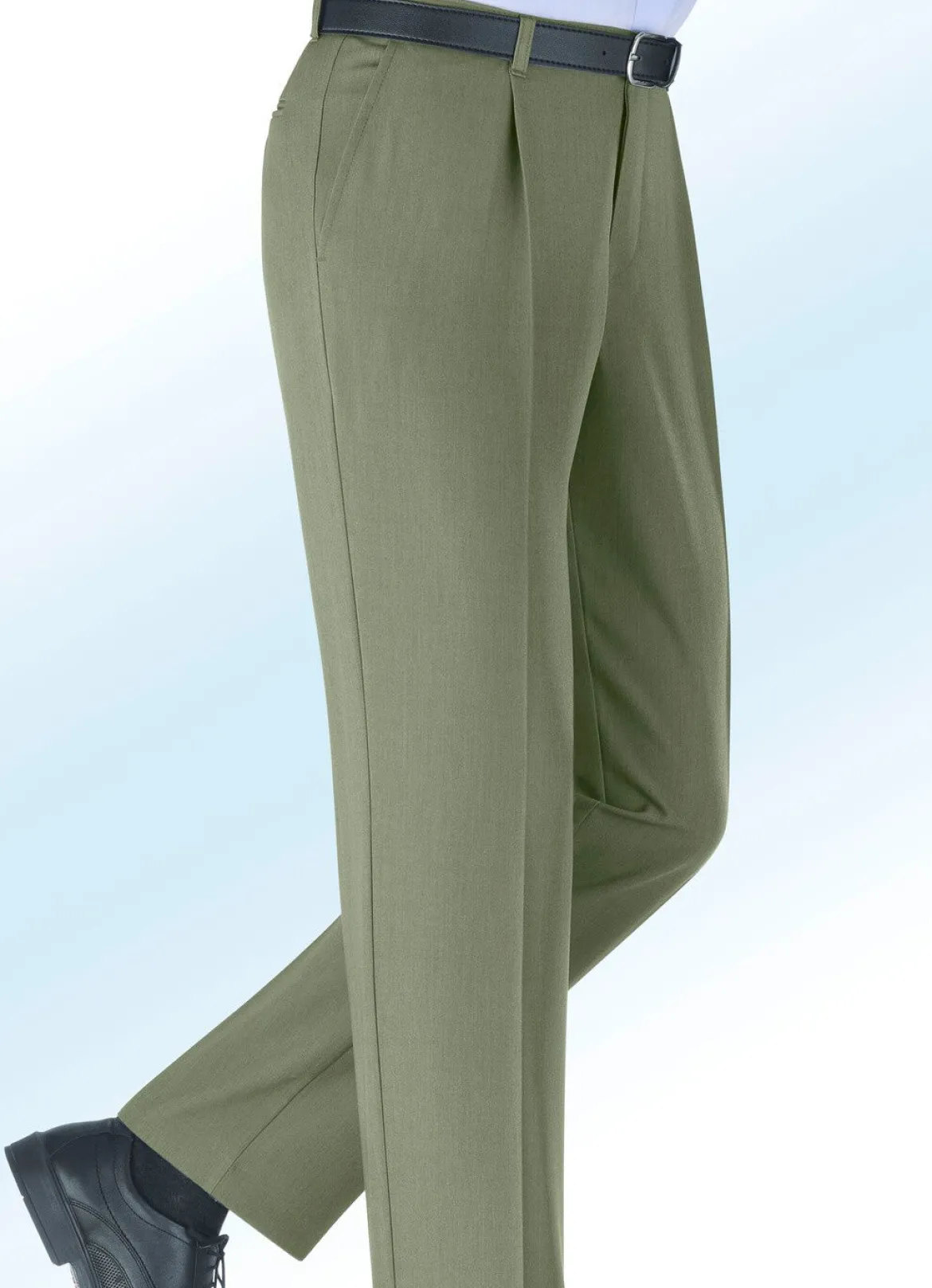 Melierte Dehnbund-Unterbauch-Hose
