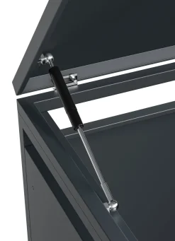 Mülltonnenbox „Lacina“, Türen in Holzoptik