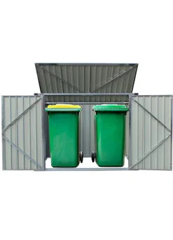 Mülltonnenschrank aus verzinktem Stahl