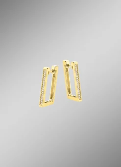 Moderne Creolen mit Brillanten