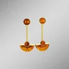 Moderne Ohrstecker mit Bernstein