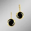 Moderne Ohrstecker mit Onyx