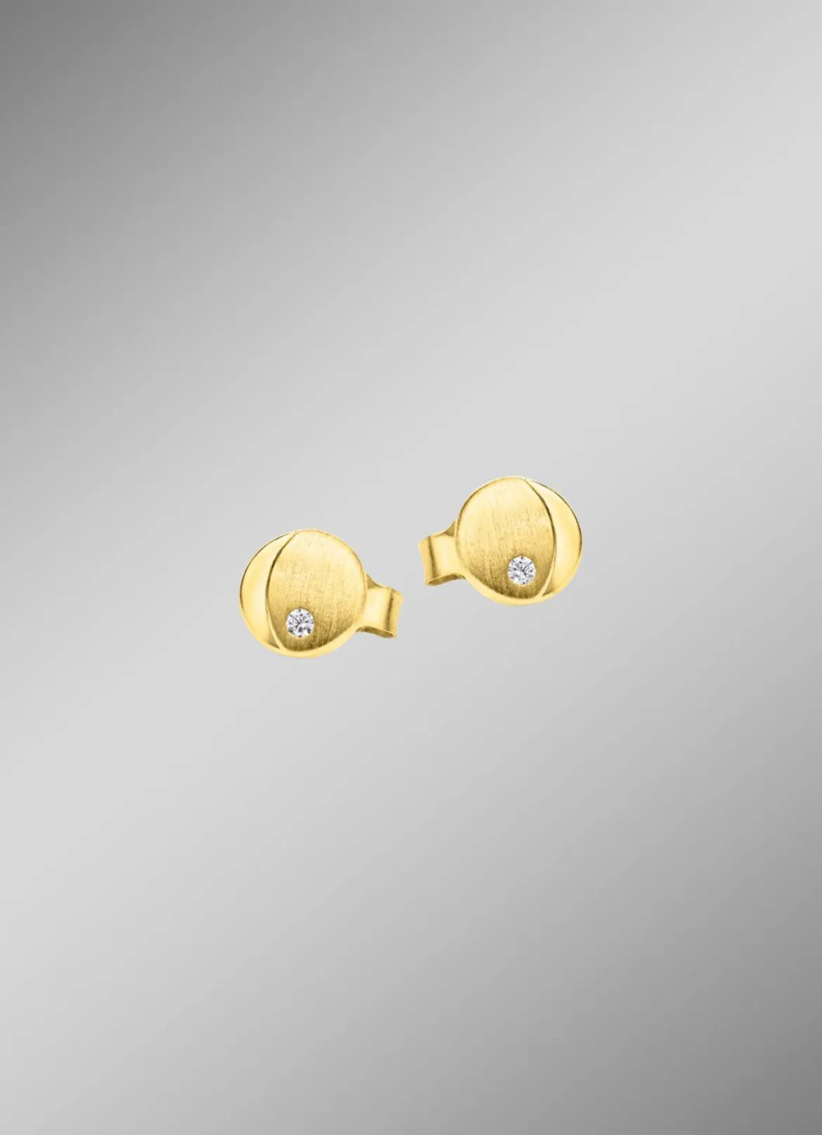 Moderne Ohrstecker mit Zirkonia