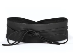 Modischer Leder-Bindegürtel, 8 cm breit