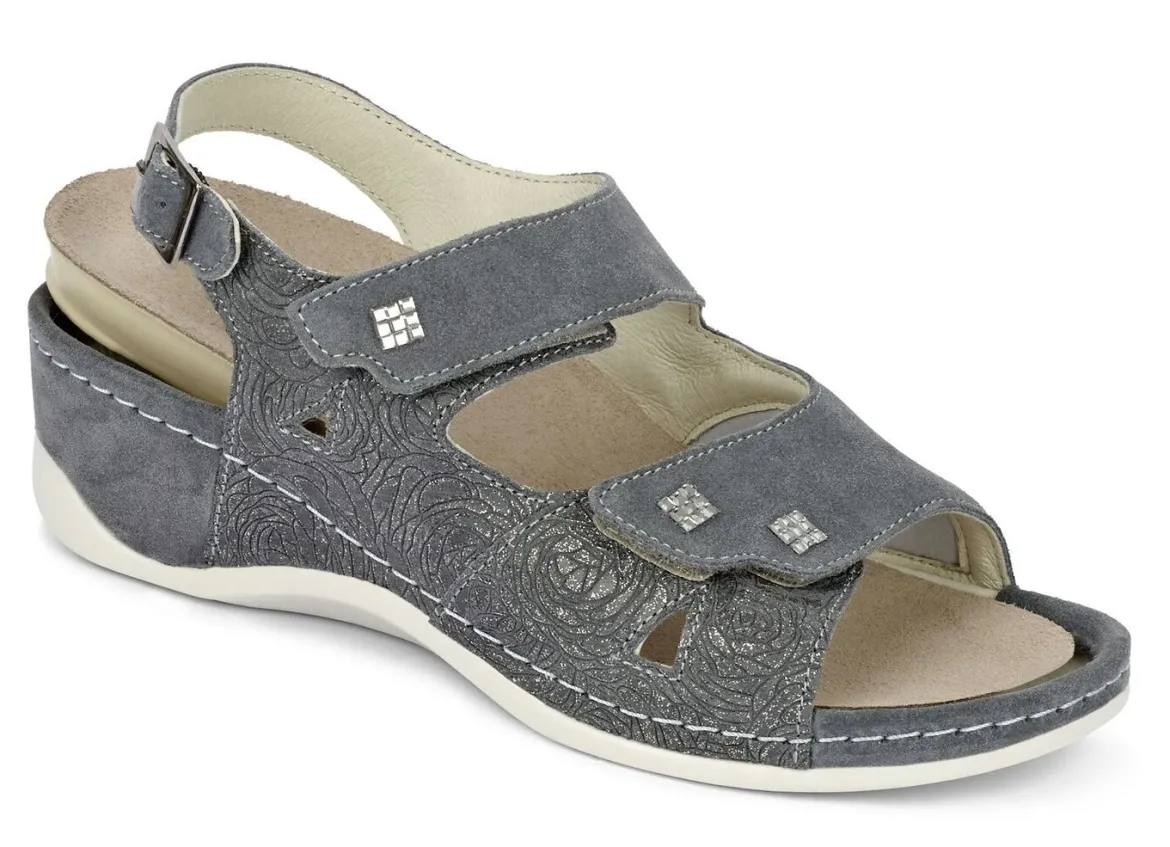 Mubb, bequeme Damen-Sandalen, Weite H, mit herausnehmbarem Fußbett