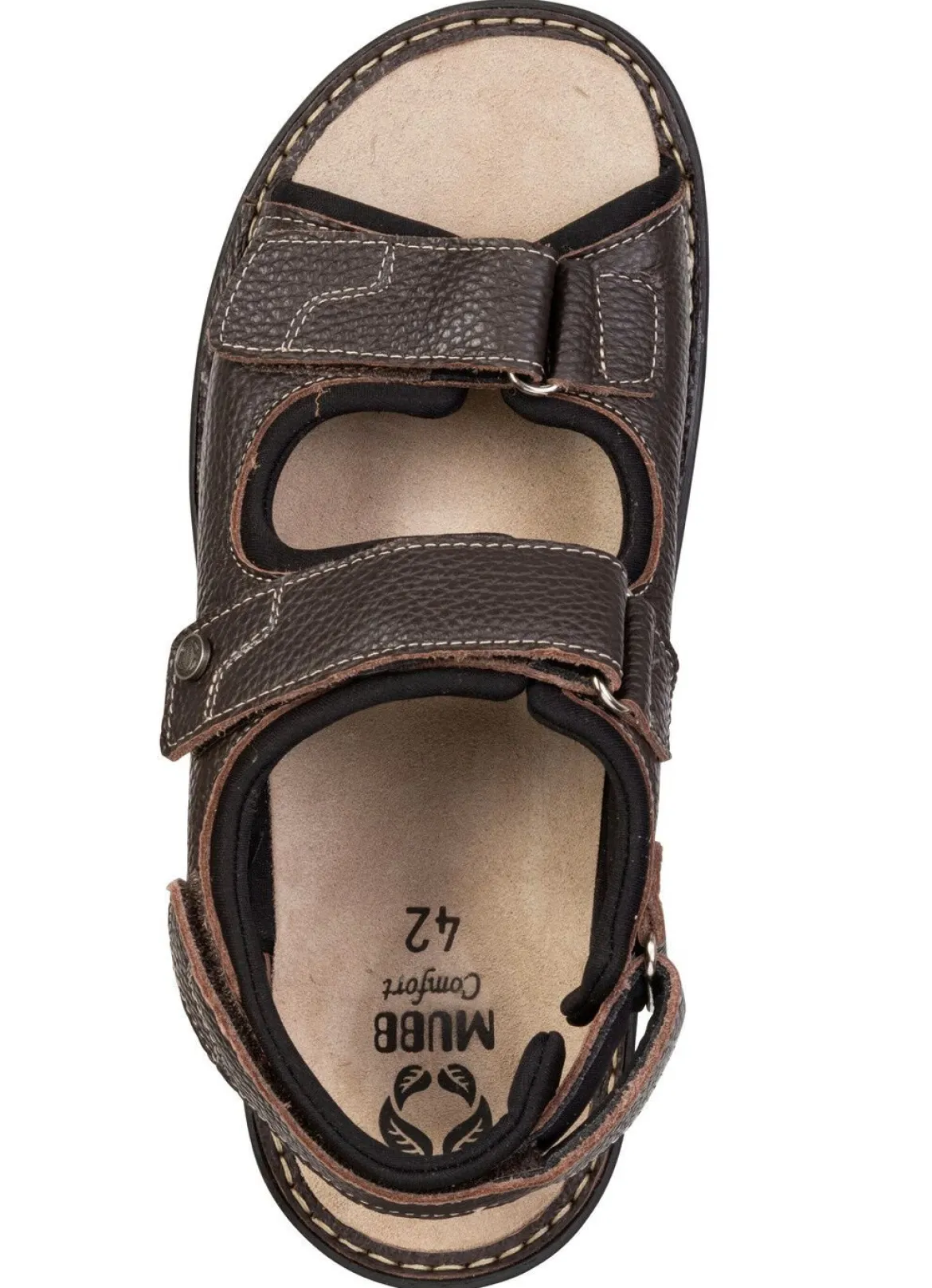 Mubb, klassische Herren-Sandalen, Weite H, mit herausnehmbarem Fußbett