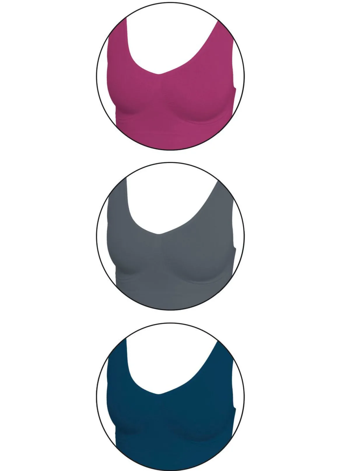 Nahtloser Komfort-BH 3er-Set
