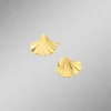 Natürliche Eleganz: Ohrstecker Ginkgoblatt