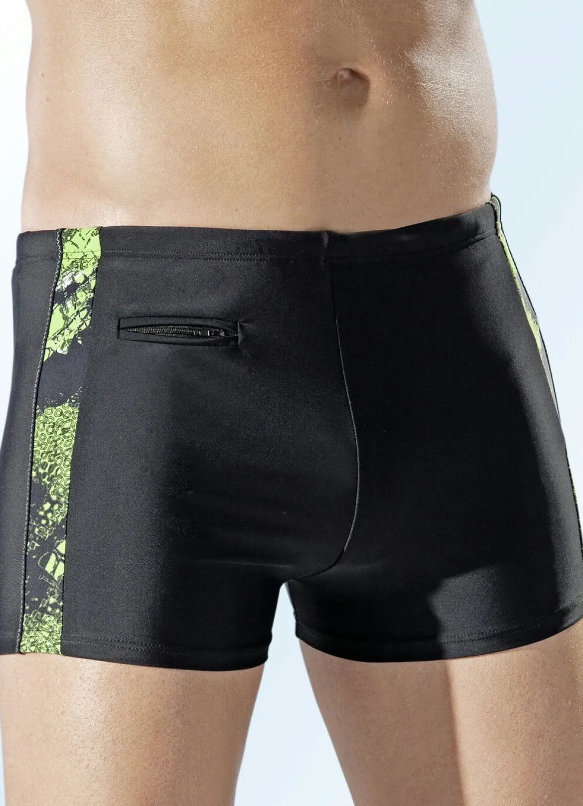 Naturana Badehose in höherer Kastenform mit seitlichen Einsätzen